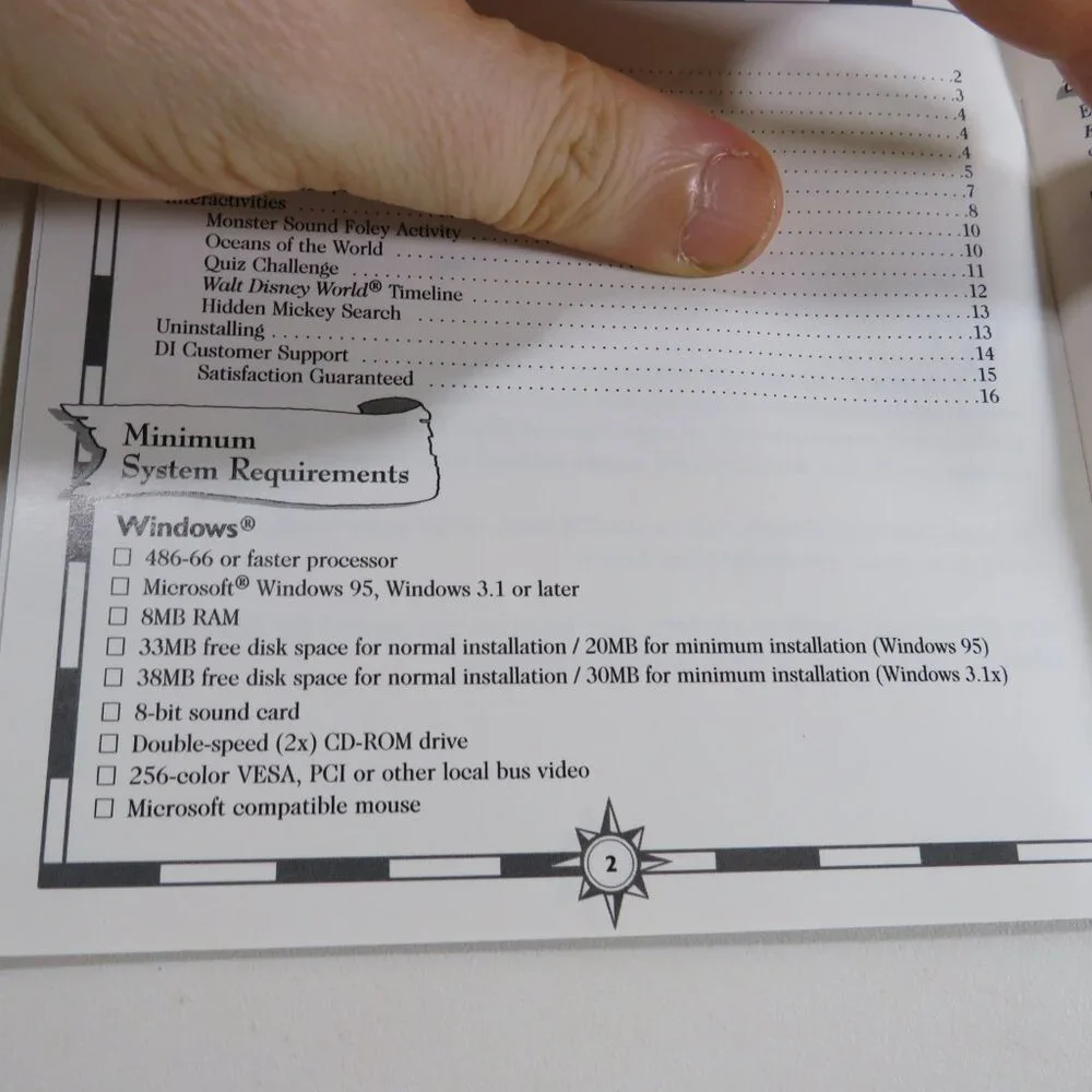 Walt Disney World EXPLORER  Computer Game OUT OF DATE SOFTWARE